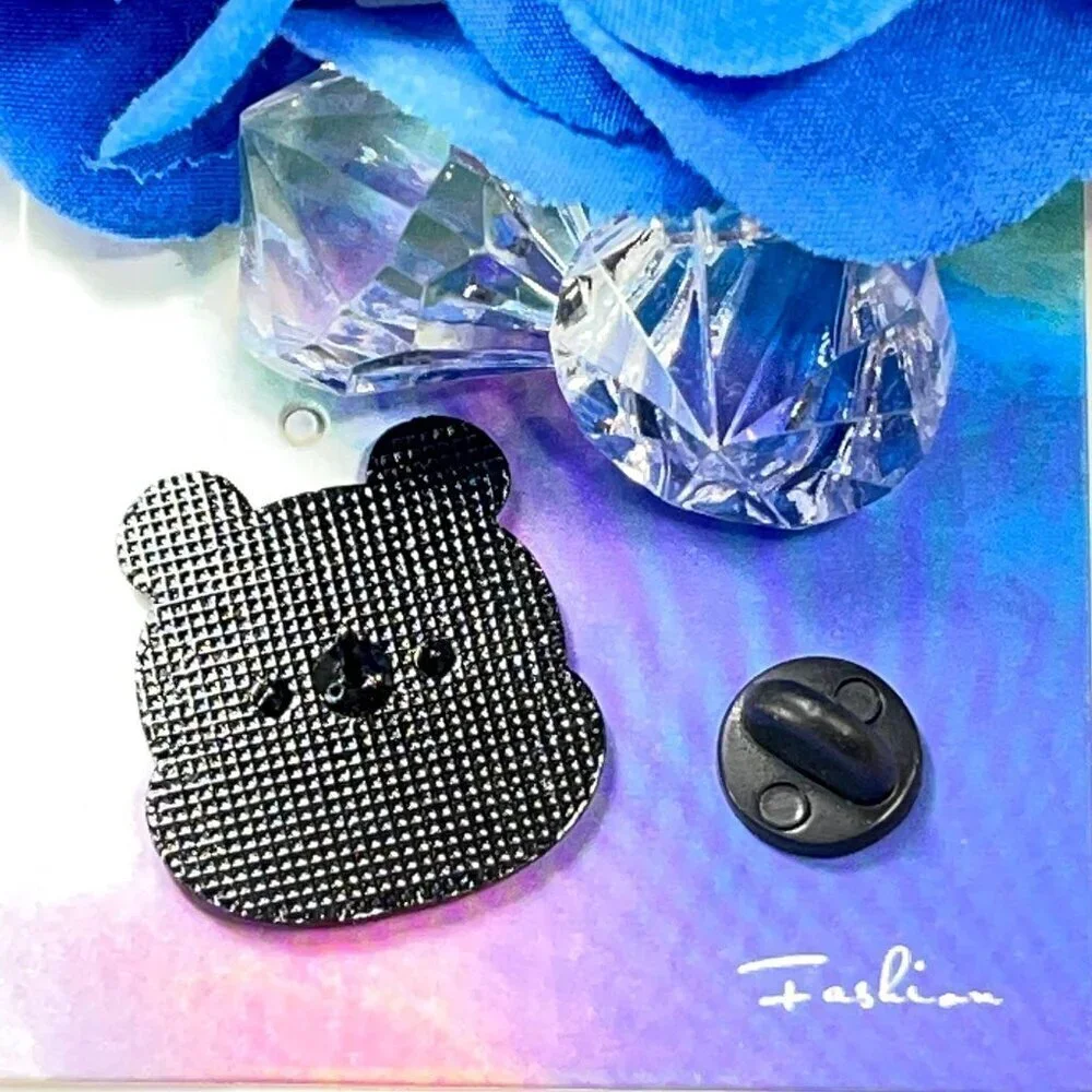 Winnie Pooh Lapel Pin Bear Face Brooch Badge Accessories Jewelry Enamel Pin